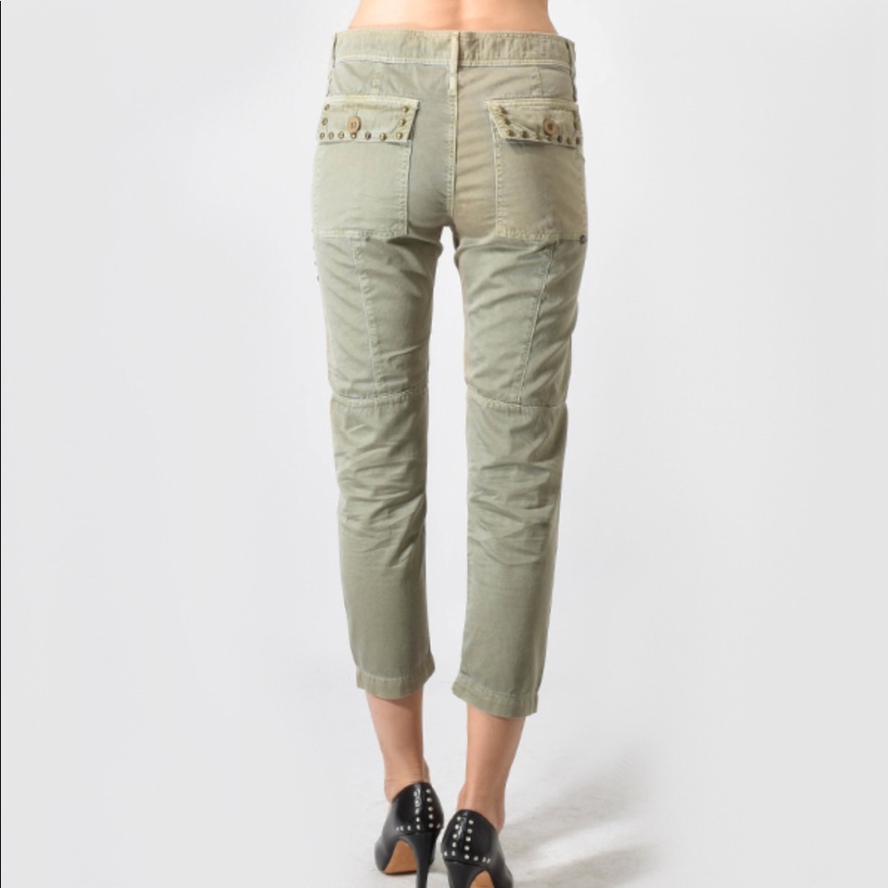 NWT Calvin Rucker Cropped Olive Pants - Picture 3 of 6